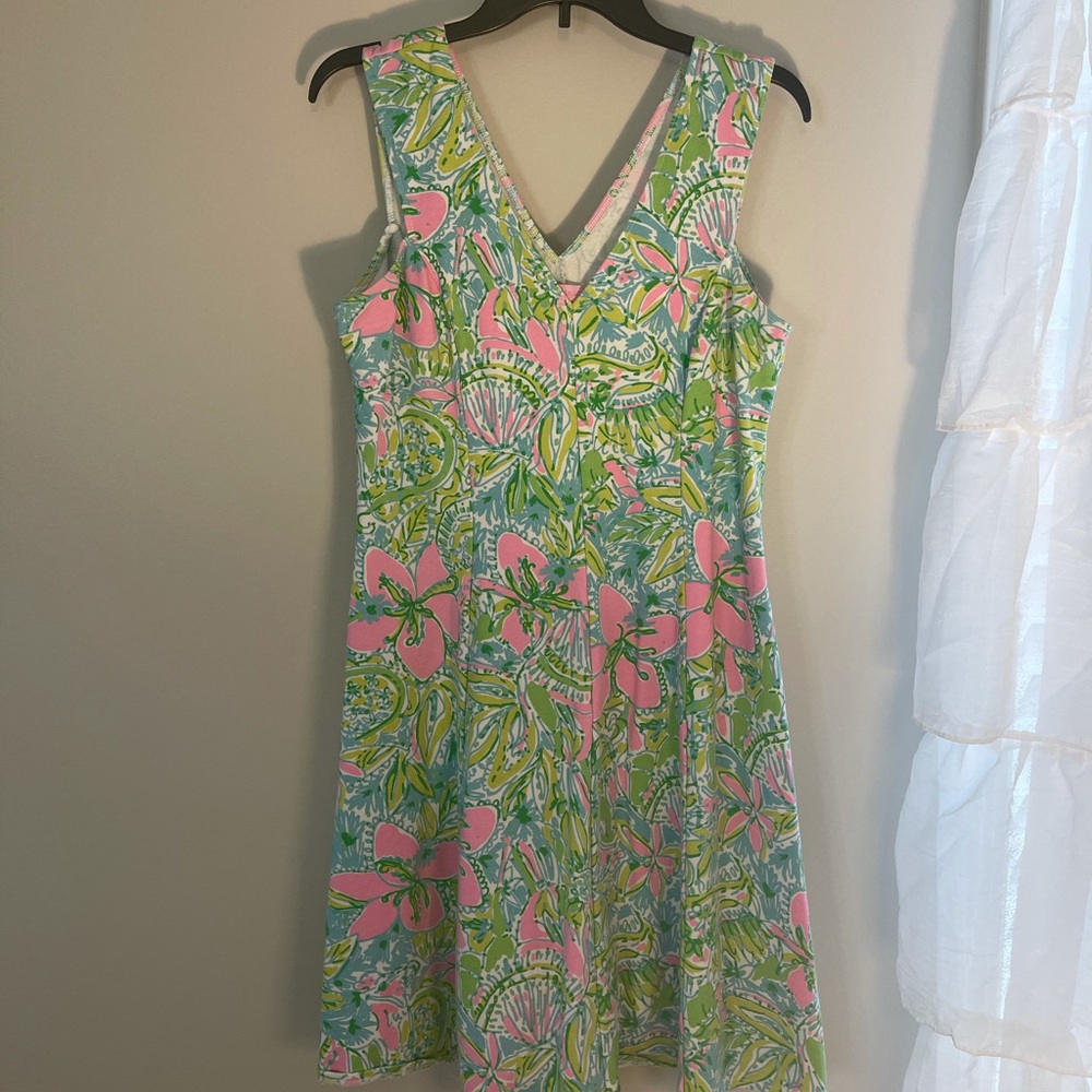 VGUC Lilly Pulitzer Dahlia dress Coconut Jungle L